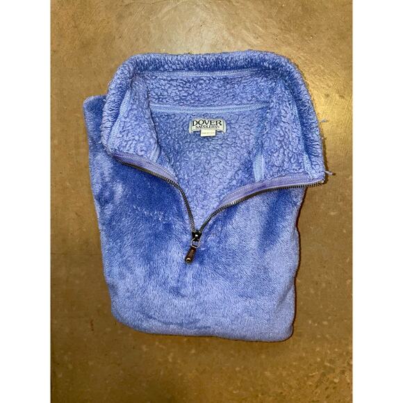 Dover Saddlery Women’s ¼ Zip Fleece Pullover Blue Size L Equestrian Riding Top - Picture 7 of 8